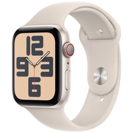 Apple Watch SE (2022) 4G 44mm Starlight Aluminium Sportband M/L Sterrenlicht