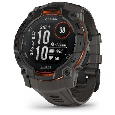 Garmin Instinct 3,50mm,Solar,Black Bezel with Charcoal Band Zwart