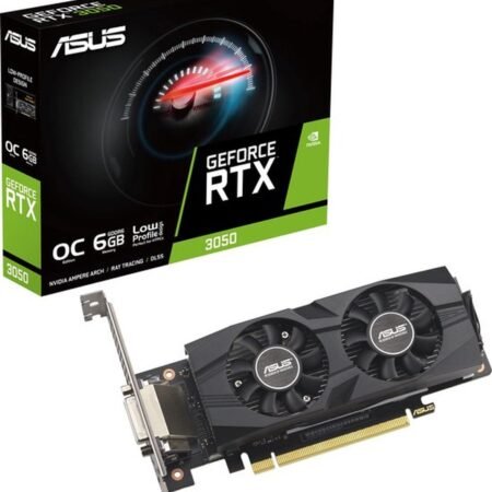 ASUS NVIDIA GeForce RTX 3050 LP BRK OC Edition - Videokaart - 6GB - GDDR6 - PCIe 4.0 - 1x HDMI 2.1 - 1x DisplayPort 1.4 - 1x DVI-D