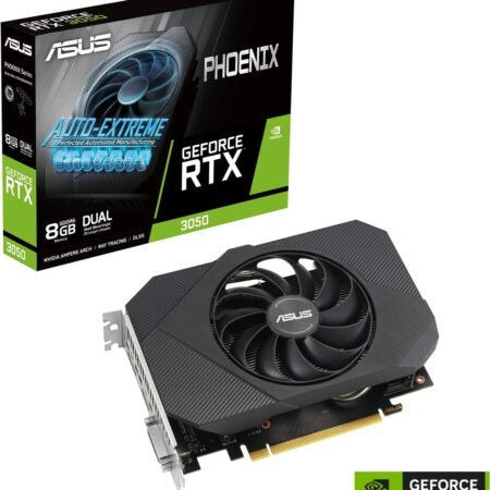 ASUS Phoenix NVIDIA GeForce RTX 3050 8G V2 - Videokaart - 8GB - GDDR6 - PCIe 4.0 - 1x HDMI 2.1 - 1x DisplayPort 1.4 - 1x DVI-D