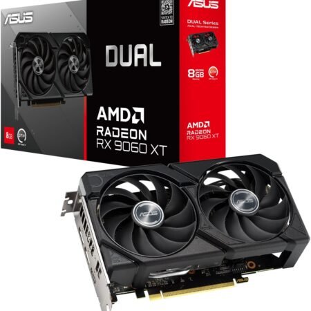 ASUS DUAL AMD Radeon RX 9060 XT - Videokaart - 8GB - GDDR6 - 1x HDMI 2.1b - 2x DisplayPort 2.1a