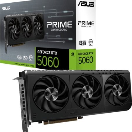 ASUS PRIME NVIDIA GeForce RTX 5060 - Videokaart - 8GB - GDDR7 - PCIe 5.0 - 1x HDMI 2.1b - 3x DisplayPort 2.1a