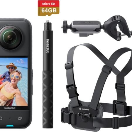 Insta360 X3 Fiets Combo - X3 camera - Fiets accessoire - 64GB geheugenkaart - Selfiestick