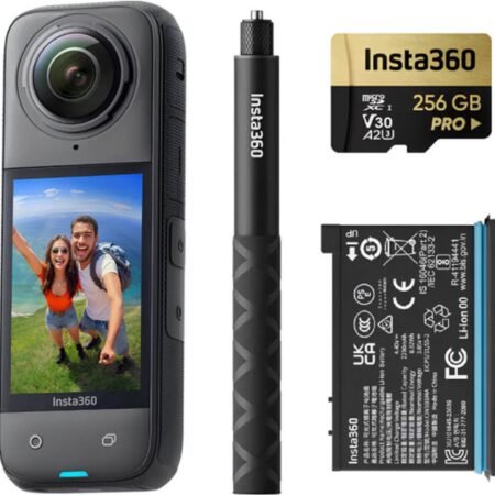 Insta360 X4 - Actioncam - 360 graden-camera - 8K - Vlog bundel - Met selfiestick, extra accu en 256GB SD